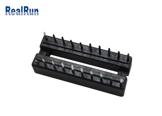 fileira de 7.62mm que espaça o conector de cartão 1000VAC 14 Pin Header Connector 2.54mm IC