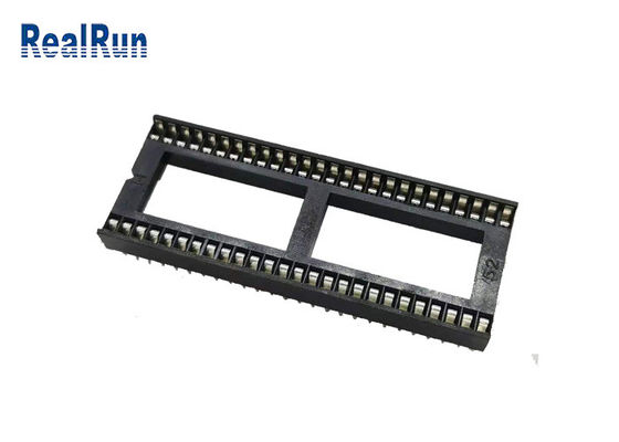 15,24 conector fêmea do encabeçamento do soquete UL94V-0 da fileira PBT 52P CI