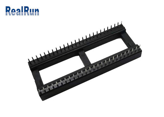 15,24 conector fêmea do encabeçamento do soquete UL94V-0 da fileira PBT 52P CI
