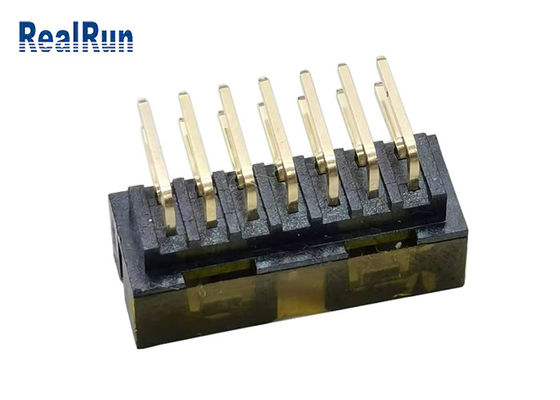 GV chapeado ouro do conector 2.0*6.4-2*7P do encabeçamento da caixa de UL94V-0 PA6T