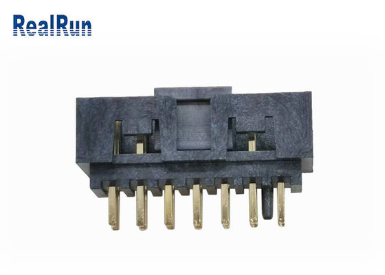 Bronze do soquete do encabeçamento UL94V-0 14P IDC da caixa da fileira do dobro de PBT H6.4 30% GF