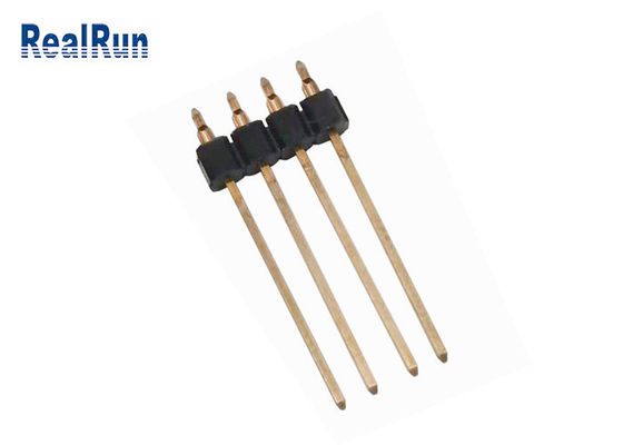 Do MERGULHO reto de bronze do PWB Pin Header 2.54mm do ajuste de imprensa de PA6T conector masculino do encabeçamento PBT LCP