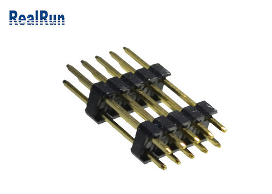 GV dobro de bronze da fileira 2.54mm de 0.75A PBT Pin Header Connecto UL94V-0