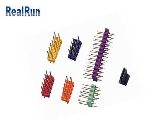 PA6T colorido Pin Header Connector de bronze 500VAC/Min Double Row