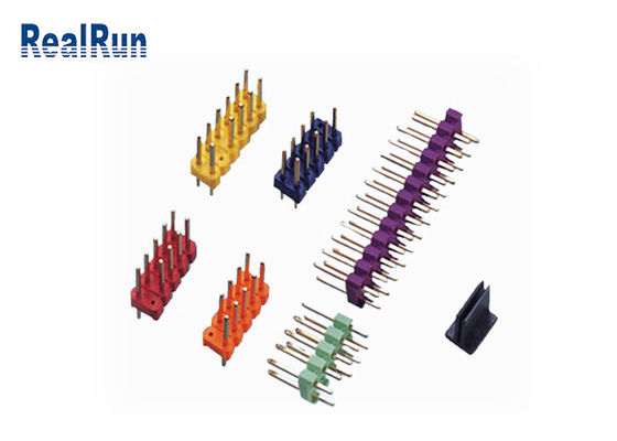 PA6T colorido Pin Header Connector de bronze 500VAC/Min Double Row