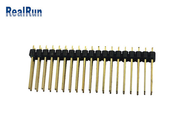 Minuto do mergulho 2*19P 500VAC/do PWB Pin Connector 2.54mm do isolador de UL94V-0 PA6T