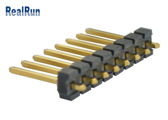 Ouro de bronze do conector UL94V-0 7A PA6T do encabeçamento da fileira de LCP único chapeado