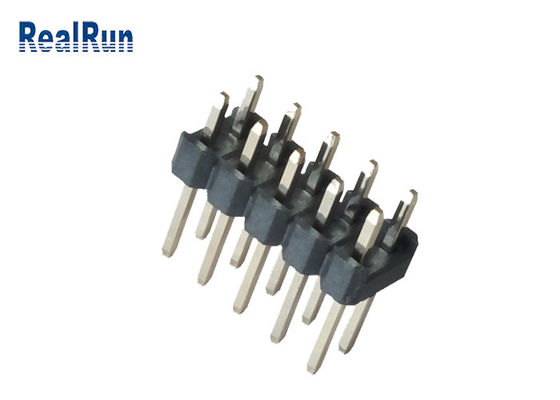 Conector duplo PA6T 2*5P Pin Header PBT LCP do encabeçamento da fileira de 30% GF PH2.54