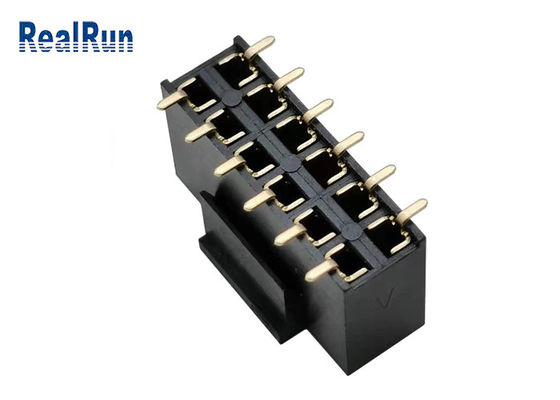 Chapeamento de ouro do bronze de fósforo do TAMPÃO PA6T SMD Pin Header Connector DC500V de LCP