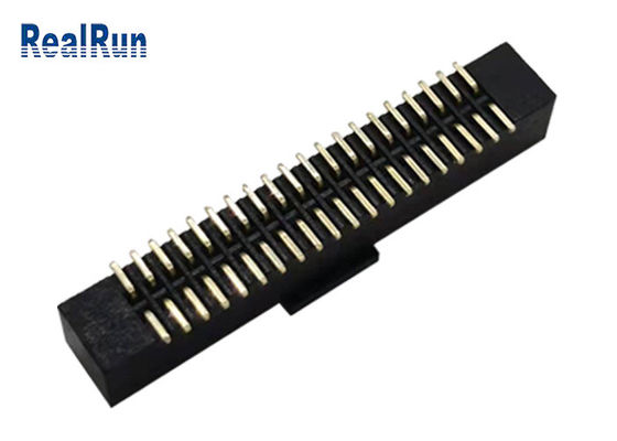 Pin de bronze SMD Pin Box DC2A do homem 40 do conector de Idc do encabeçamento de LCP PA6T com tampão