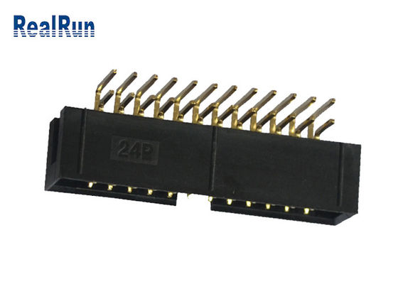 Pin R/A de bronze DC3A LCP do conector UL94V-0 PBT do encabeçamento da caixa de PA6T 24
