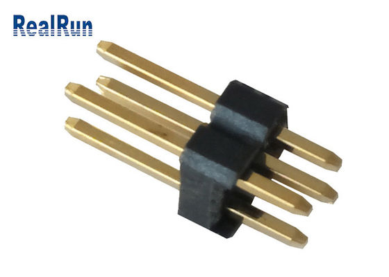 Do conector masculino de bronze do encabeçamento de LCM flash duplo do ouro da fileira UL94V-0 PBT LCP