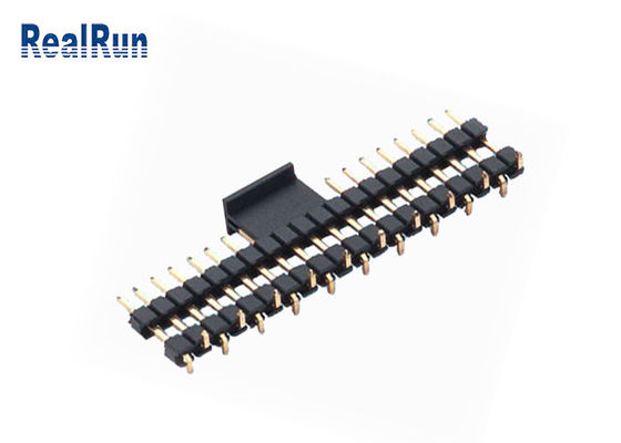Conector plástico duplo do encabeçamento do PWB da fibra do conector macho LCP da única fileira SMD