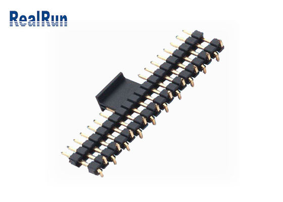 Conector plástico duplo do encabeçamento do PWB da fibra do conector macho LCP da única fileira SMD