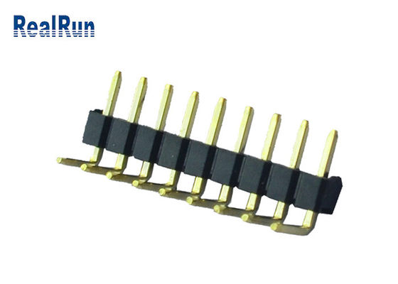 plástico 9P 90 Au de bronze do conector PBT do encabeçamento do PWB do grau sobre o Ni