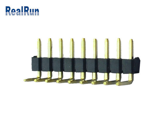 plástico 9P 90 Au de bronze do conector PBT do encabeçamento do PWB do grau sobre o Ni