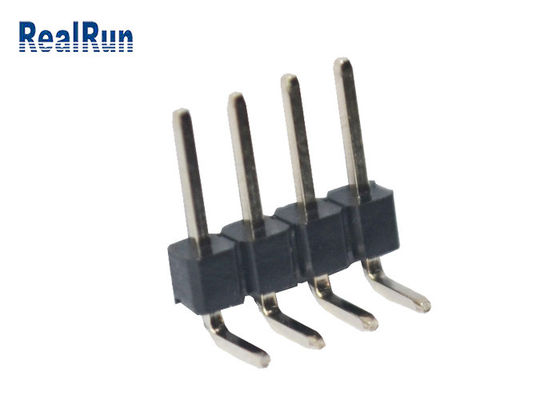 Ângulo direito Breakaway feito à máquina Pin Header do conector macho PA6T PBT LCP do PWB