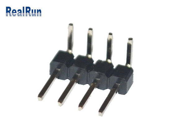 Ângulo direito Breakaway feito à máquina Pin Header do conector macho PA6T PBT LCP do PWB