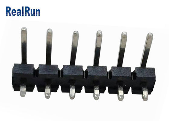 Conector de bronze preto do encabeçamento do PWB de 7A LCP 90 isolador da curvatura PA6T do grau
