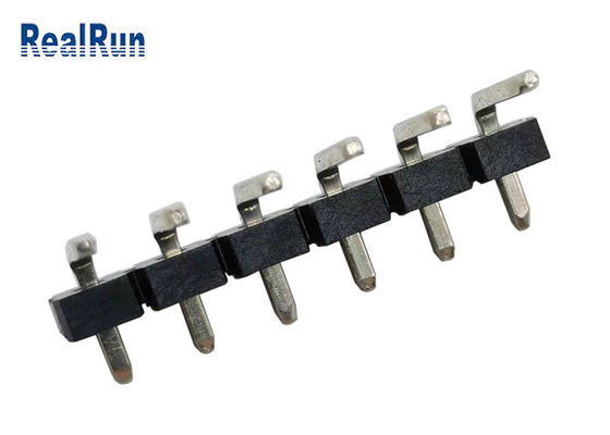 Conector de bronze preto do encabeçamento do PWB de 7A LCP 90 isolador da curvatura PA6T do grau