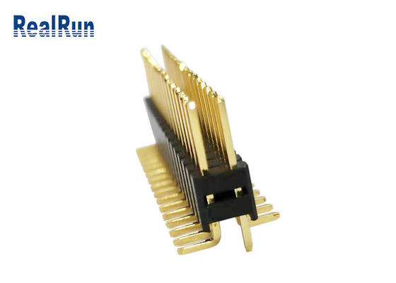Fileira dupla H5.0 SMT vertical de PA6T GF Pin Header Connector LCP PBT para o diodo emissor de luz de LCM