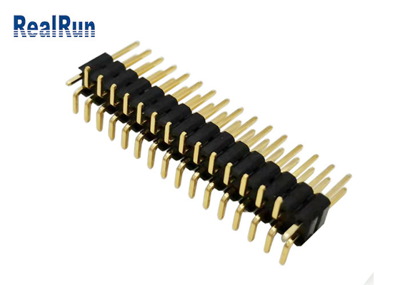 Fileira dupla H5.0 SMT vertical de PA6T GF Pin Header Connector LCP PBT para o diodo emissor de luz de LCM