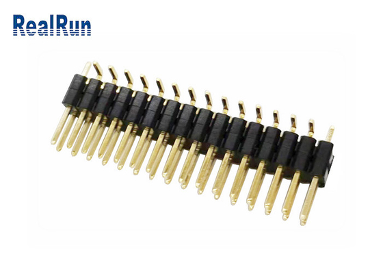 Fileira dupla H5.0 SMT vertical de PA6T GF Pin Header Connector LCP PBT para o diodo emissor de luz de LCM