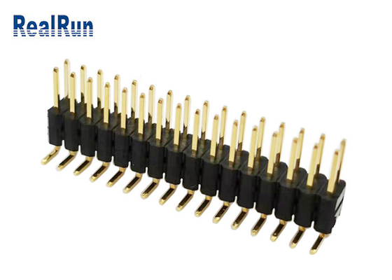 Fileira dupla H5.0 SMT vertical de PA6T GF Pin Header Connector LCP PBT para o diodo emissor de luz de LCM