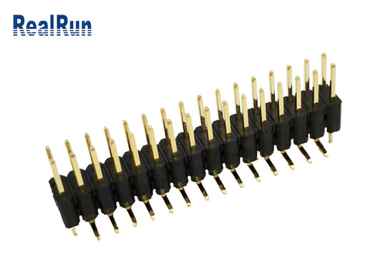 Fileira dupla H5.0 SMT vertical de PA6T GF Pin Header Connector LCP PBT para o diodo emissor de luz de LCM