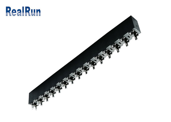 Fileira fêmea do conector do encabeçamento do passo de 5,08 milímetros mergulho reto da única que solda 1*15P Tin Plating