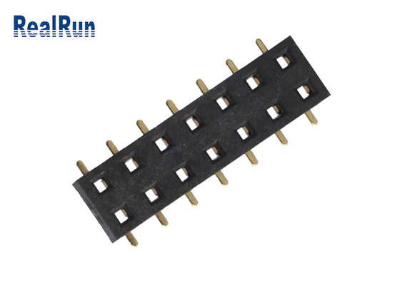 Conector fêmea de bronze 2×7 SMT H3.5 500VAC do encabeçamento de PA6T com tampão do cargo