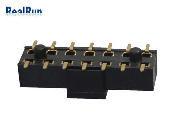 Conector fêmea de bronze 2×7 SMT H3.5 500VAC do encabeçamento de PA6T com tampão do cargo