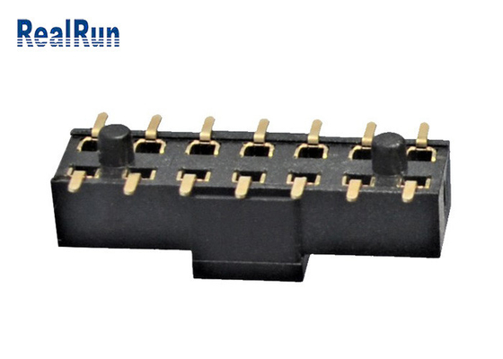 Conector fêmea de bronze 2×7 SMT H3.5 500VAC do encabeçamento de PA6T com tampão do cargo