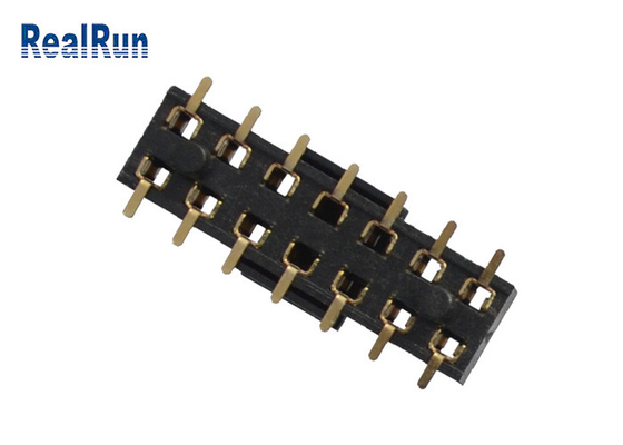 Conector fêmea de bronze 2×7 SMT H3.5 500VAC do encabeçamento de PA6T com tampão do cargo