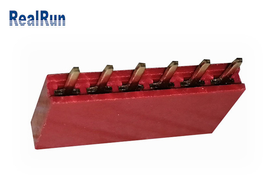 Bronze fêmea do mergulho LCP do conector DC500V 1×6P do encabeçamento de PA6T PBT