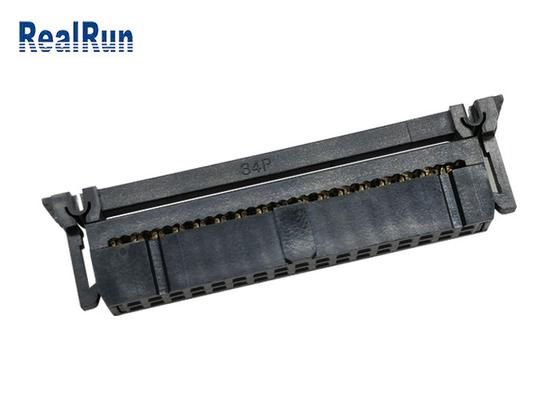 Fio fêmea do conector PBT do soquete do MERGULHO 34P IDC para embarcar conectores