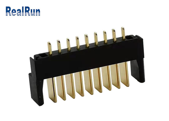 fósforo de nylon 500VAC chapeado ouro de bronze do suporte masculino da pilha de bateria 9P