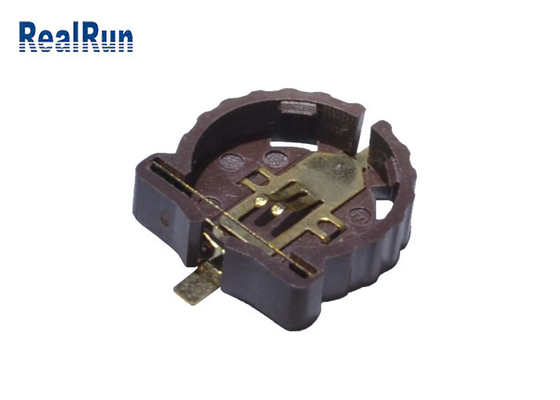 Série CR1220-2 LCP reta de bronze de SMT do suporte da bateria da pilha da moeda 500VAC