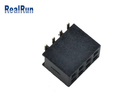Ouro fêmea 1u” UL94v-0 H4.3mm LCP do conector 2*4p de SMT do encabeçamento de 500VAC PA6T