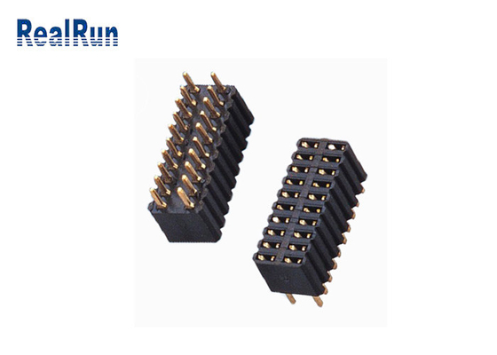 Encabeçamento fêmea de bronze PA9T LCP do PWB de PBT conector reto do PWB de 180 graus