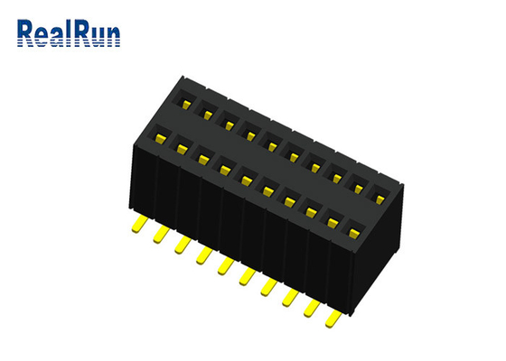 Au fêmea 1μ” H5.7 do conector 20P PBT do encabeçamento de PA6T LCP à prova de fogo