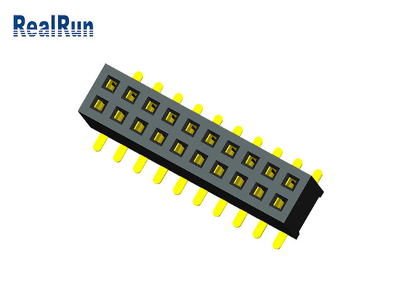 Placa fêmea do PWB do terminal do conector UL94V-0 U do encabeçamento de PA6T 20P para embarcar conectores