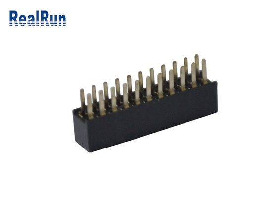 PA6T PBT placa de 180 graus para embarcar o conector duplo fêmea 2X11P do encabeçamento da fileira do conector