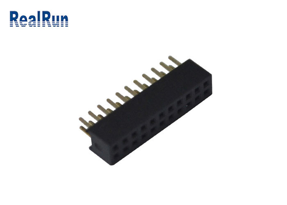 PA6T PBT placa de 180 graus para embarcar o conector duplo fêmea 2X11P do encabeçamento da fileira do conector