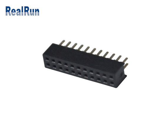 PA6T PBT placa de 180 graus para embarcar o conector duplo fêmea 2X11P do encabeçamento da fileira do conector