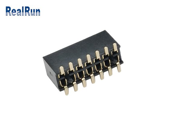 Encabeçamento duplo do encabeçamento PA6T 1,27 milímetro SMD de Pin Board To Board Female da fileira 14 com cargo