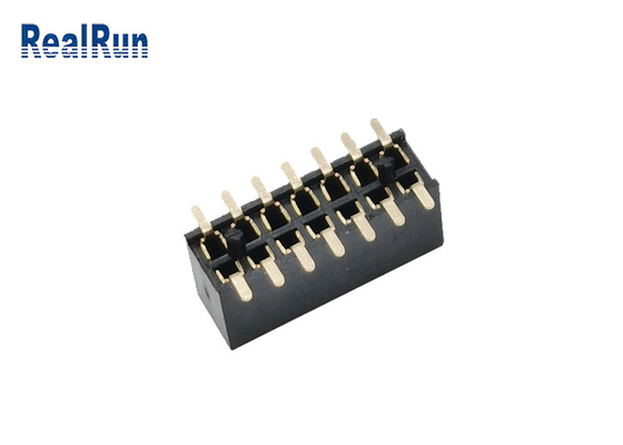 Encabeçamento duplo do encabeçamento PA6T 1,27 milímetro SMD de Pin Board To Board Female da fileira 14 com cargo