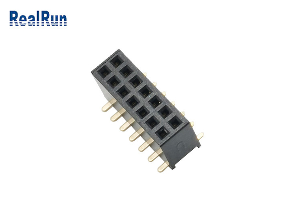 Encabeçamento duplo do encabeçamento PA6T 1,27 milímetro SMD de Pin Board To Board Female da fileira 14 com cargo