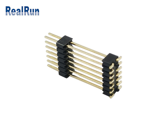 Ouro Tin Plating do conector de Pin Header Connector Dual 7P SMT do homem de PA6T