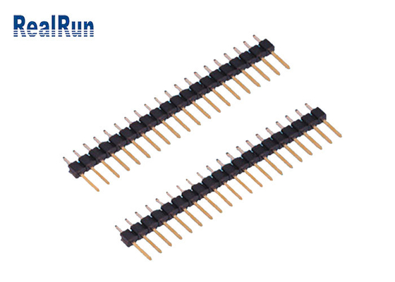 Fileira de PA6T PBT 20P Pin Header Connector Straight Single encabeçamento do passo de 2,54 milímetros